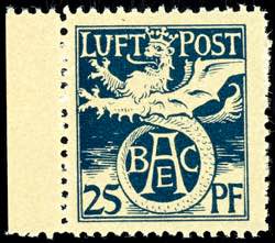 Bavaria Air Mail Stamp 25 Pf airmail stamp ... 