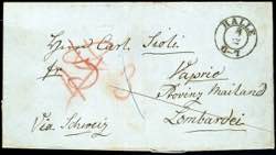 Prussia - Pre-stamp Mail 1860, \Halle 8 ... 
