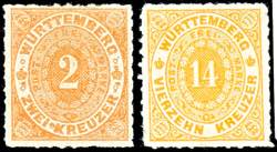 Wuerttemberg 2 Kr to 14 Kr always in perfect ... 