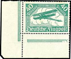German Reich 40 Pfg pale green, airmail ... 