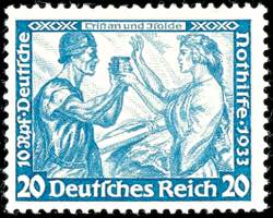 German Reich 20 Pfg Wagner, perforated K14, ... 