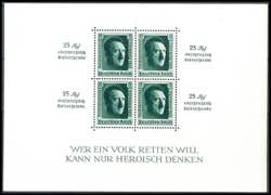 German Reich Souvenir sheets issue \Nazi ... 