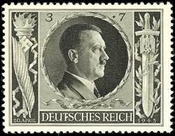 German Reich 3 - 12 Pfg birthday Adolf ... 