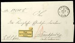 Official stamp German Reich Fee slip (three ... 