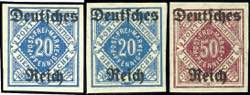 Official stamp German Reich 5 Pf to 50 Pf ... 