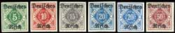 Official stamp German Reich 5 to 50 Pfg. ... 