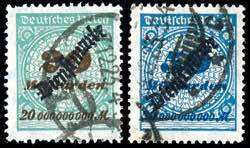 Official stamp German Reich 100 million. To ... 