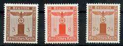 Official stamp German Reich 3 penny, 8 penny ... 