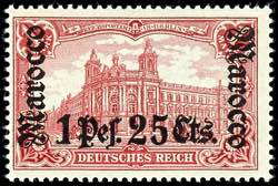 Deutsche Post in Marokko 1.25 Pes. auf 1 ... 