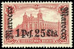 Deutsche Post in Marokko 1.25 Pes. auf 1 ... 