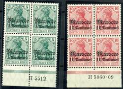 Morocco 5 C on 5 Pf. Block of four from the ... 
