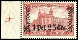 Deutsche Post in Marokko 1 Pes. 25 Cts. ... 