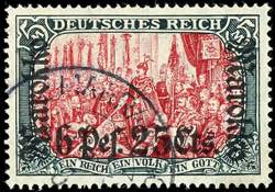 Morocco 6 Pes. 25 Cts on 5 Mark German Reich ... 