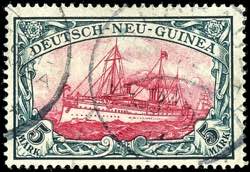 Deutsch-Neuguinea 5 Mark Kaiseryacht, Papier ... 