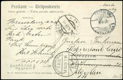 Deutsch-Ostafrika Postkarte frankiert mit ... 