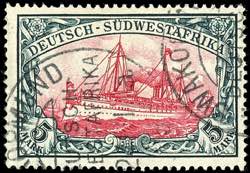 Deutsch-Südwest-Afrika 5 Mark Kaiseryacht. ... 