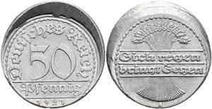 Münzen Weimar 50 Pfennig, 1921, A, ... 