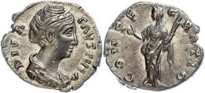 Coins Roman Imperial Period Faustina I., ... 