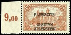 Allenstein 1,50 Mark Deutsches Reich mit ... 