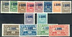 Schleswig 1 Ö. - 10 Kr. Postal stamps with ... 