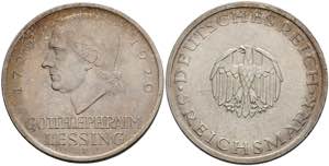 Münzen Weimar 5 Reichsmark, 1929, F, ... 