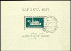 Danzig Souvenir sheets issue 50 Pfg Daposta ... 