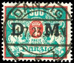 Official Stamps Danzig 300 M. Coat of arms ... 
