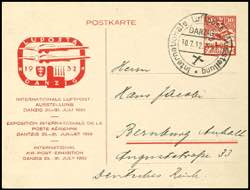 Danzig  Postal Stationary 10 Pfg. Flight, ... 