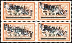 Memel 4 Mark on 2 Fr. Airmail issue with ... 