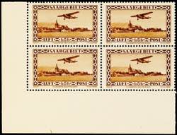 Saar 5 Fr. \airmail stamp\, airmail issue ... 