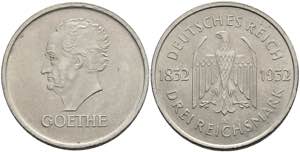 Coins Weimar Republic 3 Reichmark, 1932, A, ... 