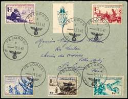 France 1943, post paid fieldpost letter ... 