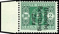 Zara Postage 2 liras postage due stamp, ... 
