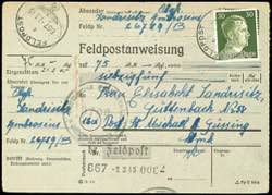 Feldpostbriefe im II. Weltkrieg 2.3.1945, ... 