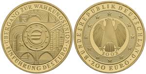 Münzen Bund ab 1946 200 Euro Gold, 2002, A, ... 