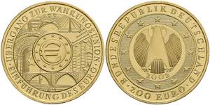 Münzen Bund ab 1946 200 Euro Gold, 2002, D, ... 