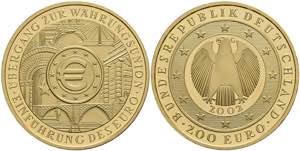 Münzen Bund ab 1946 200 Euro Gold, 2002, G, ... 