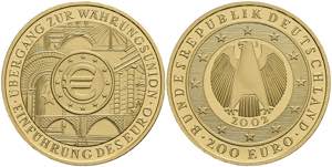Münzen Bund ab 1946 200 Euro Gold, 2002, J, ... 