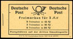 Control Council 1946, stamp booklet numeric ... 