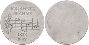 GDR 5 Mark, 1972, Johannes Brahms, one-sided ... 