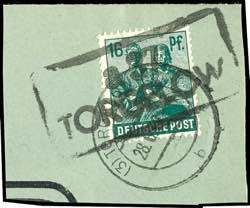 Hand Overprint - District 37 16 penny with ... 