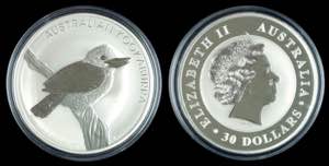 Australia 30 Dollars, 2010, Kookaburra, 1 ... 
