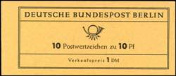 Stamp Booklet Berlin 1962, stamp booklet ... 
