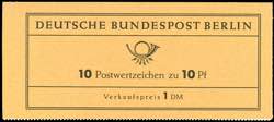 Berlin Markenheftchen Dürer 1962, Hbl.-Rand ... 