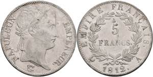 France 5 Franc, 1812, Napoleon I., Paris, ... 