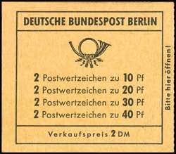 Stamp Booklet Berlin 1972, stamp booklet ... 