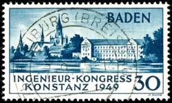 Baden 30 Pfg Constance, 2nd issue, centric ... 