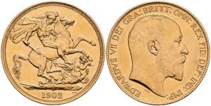 Great Britain 2 Pounds, Gold, 1902, Edward ... 