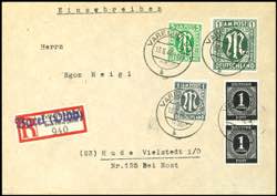 Bizone 1 Reichmark first issue of stamps for ... 