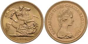 Great Britain Sovereign, Gold, 1974, ... 